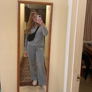 vintage blue velour tracksuit